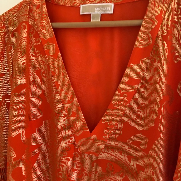 🚨Michael Korrs🚨Orange Bell Sleeves Blouse - Picture 5 of 5